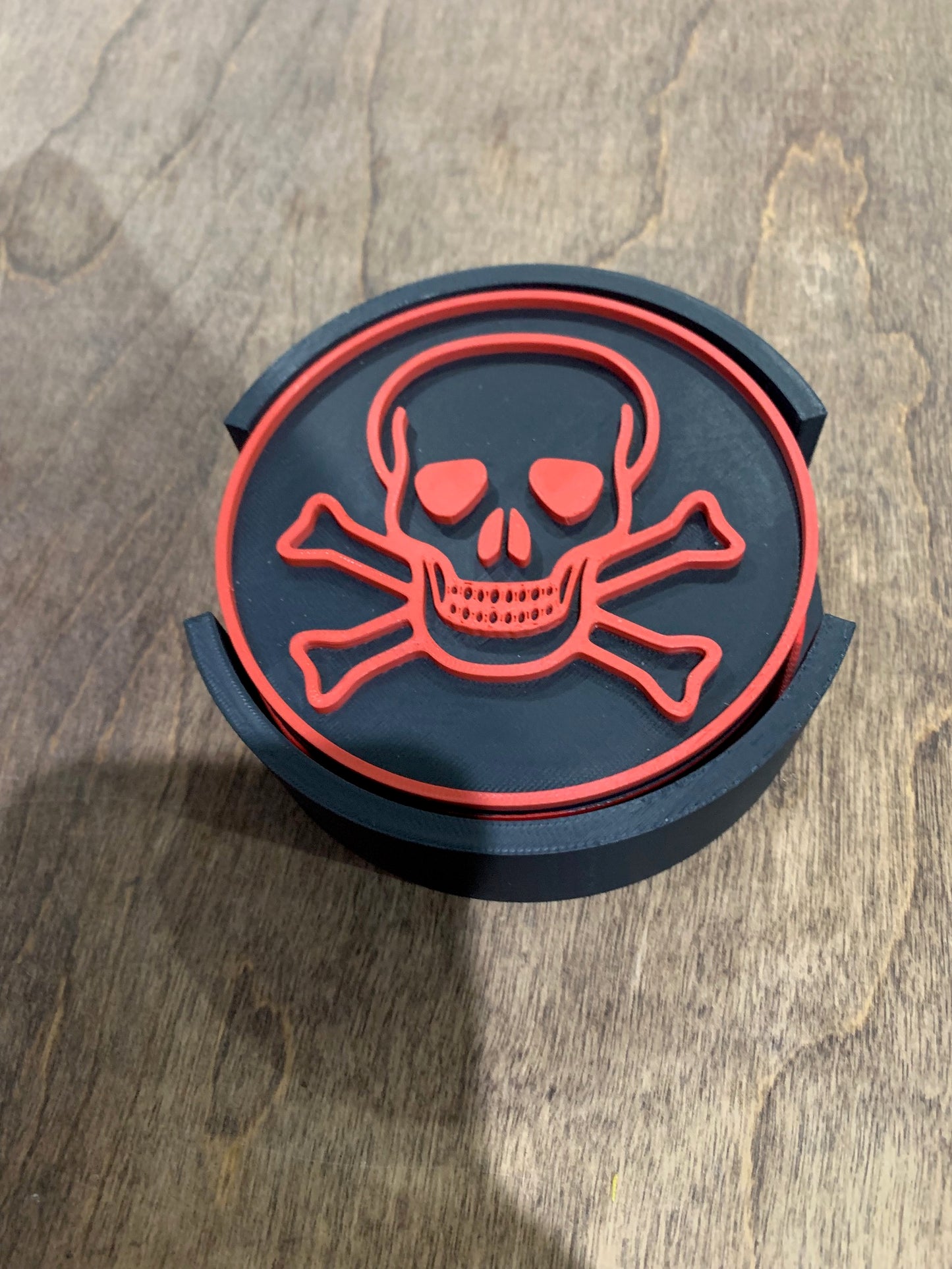 Skull and Crossbones coasters with holder